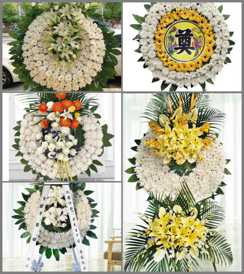 山东济宁泗水县圣水峪镇南孙徐村花圈速递